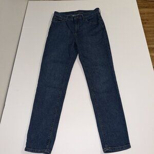 Mott &‎ Bow Jeans Women 28x28 Mom Mid Rise Straight Dark Wash Denim Classic